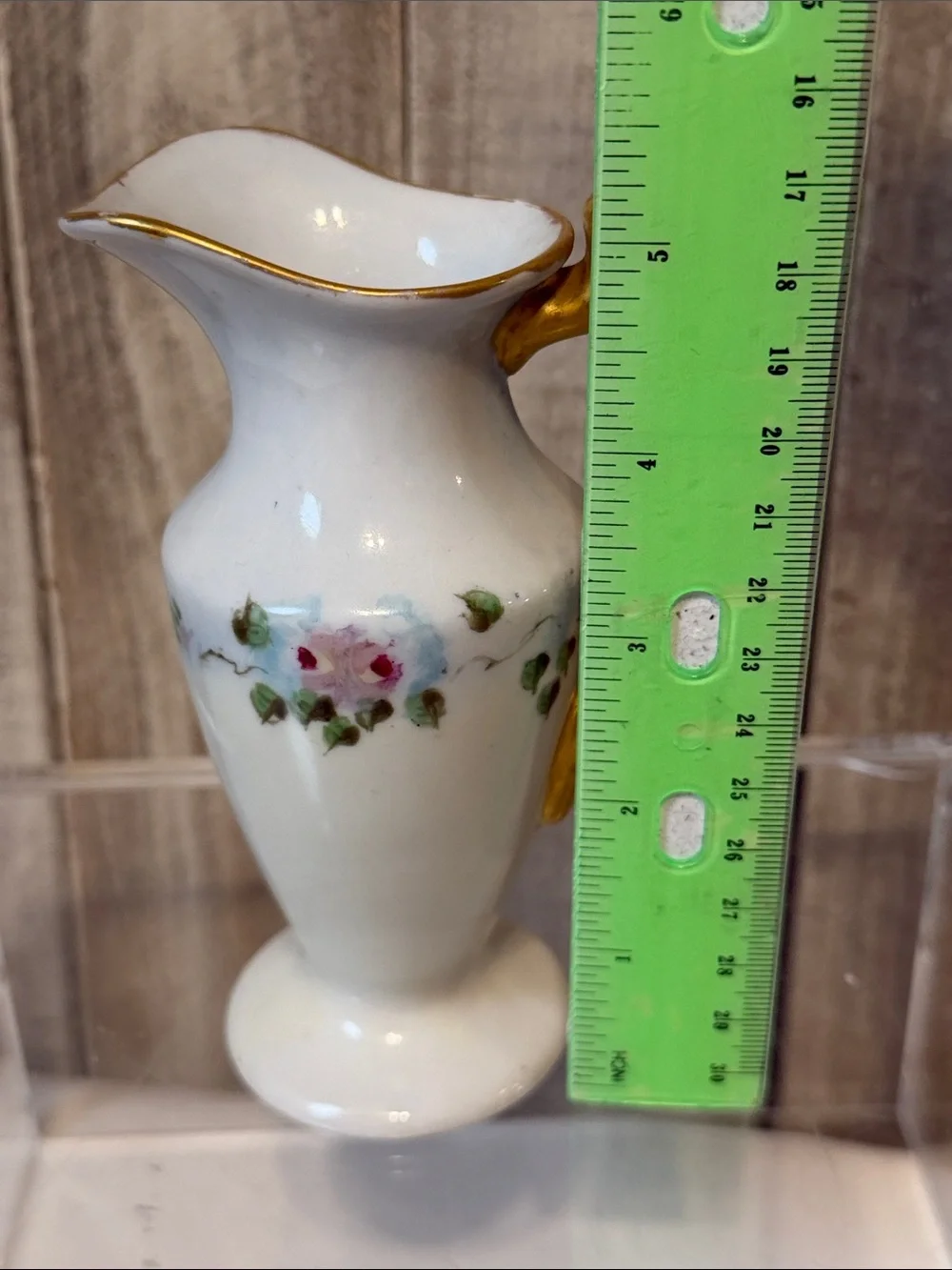 Antique 1929 Hand Painted Miniature Porcelain Pitcher Vase Hobbiest Signed